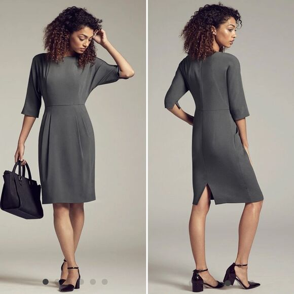 MM Lafleur Dresses & Skirts - MM LaFleur The Mei Dress Monsoon Grey $240 4